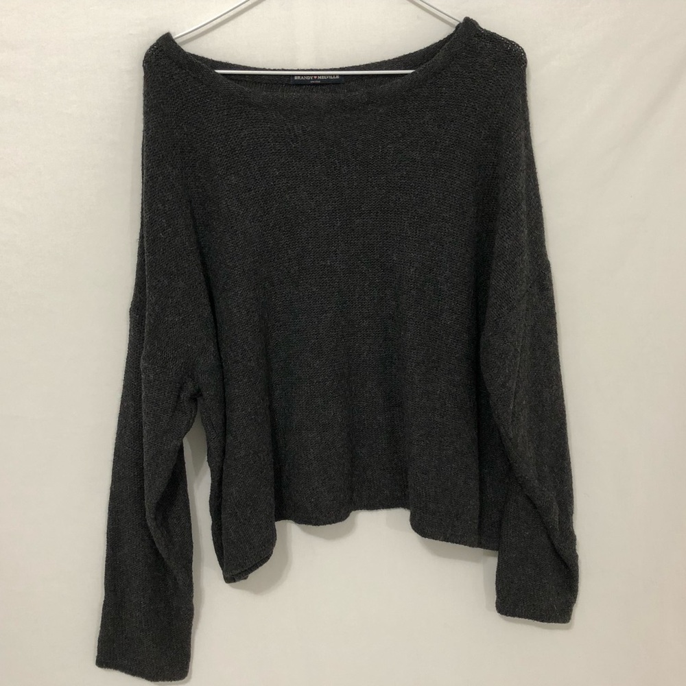 ❌SOLD❌ Charcoal Grey Oversized Chunky Knit Sweater